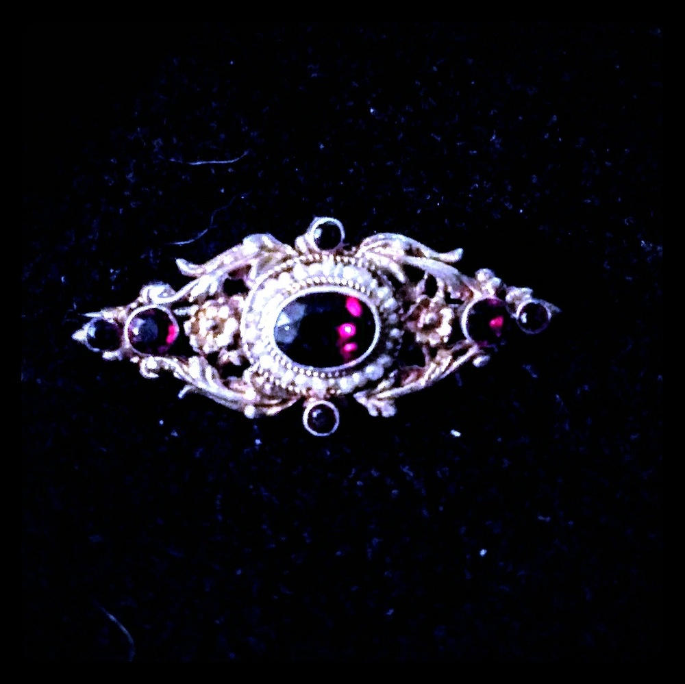 1910 Antique African Ruby Brooch